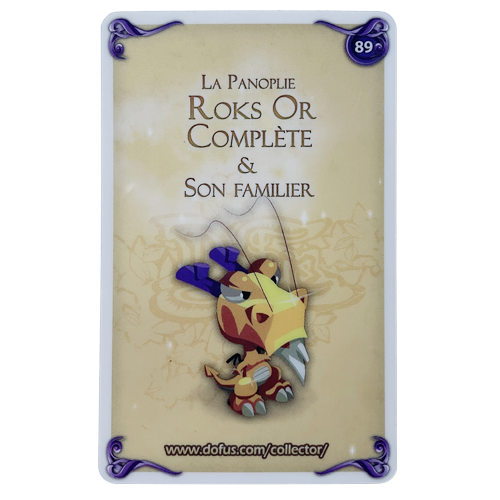 Carte n°89 : Panoplie Rocks Or complète & son familier