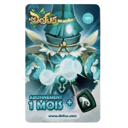 Carte n°171 : 1 mois d'abonnement Dofus + Cadeau convention 10 ans