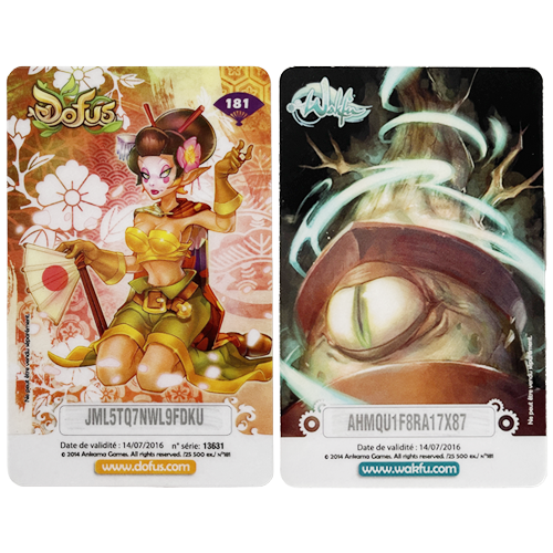 Carte n°181 : Panoplie Geisha (Dofus) / Havre sac Xélor (Wakfu)