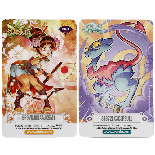 Carte n°183 : Panoplie Geisha (Dofus) / Dragodinde (Wakfu)