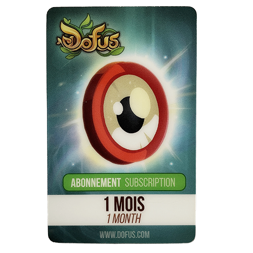 1 mois d'abonnement et le Shuclier Observateur (Dofus)